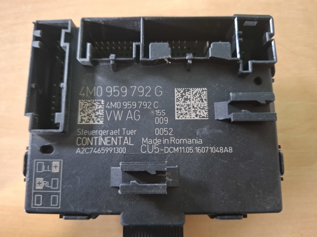 Блок комфорту передніх дверей 4M0959792G VAG
