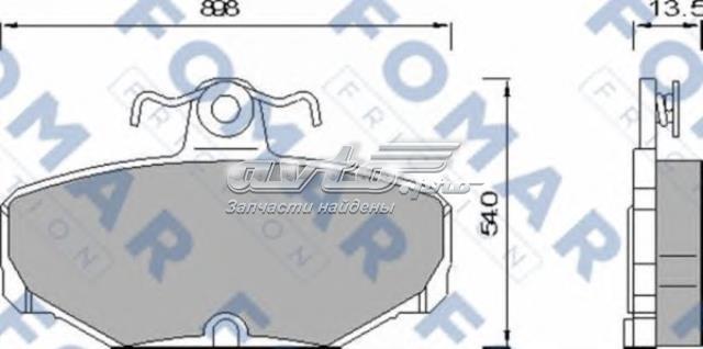 Колодки гальмові задні, дискові 468981 FOMAR