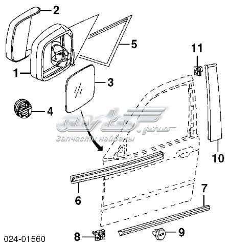 Молдинг передньої лівої двері 51131960731 BMW
