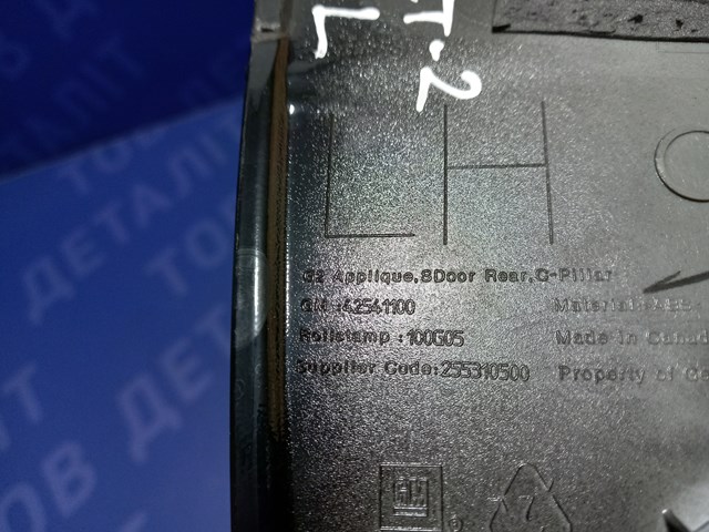 Накладка задньої лівої двері 42541100 GM