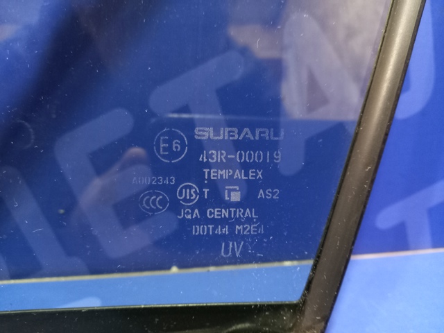 Скло-кватирка двері, задньої, лівої 61012SG311 SUBARU