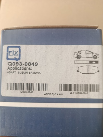 Колодки гальмівні передні, дискові Q0930849 Q-FIX