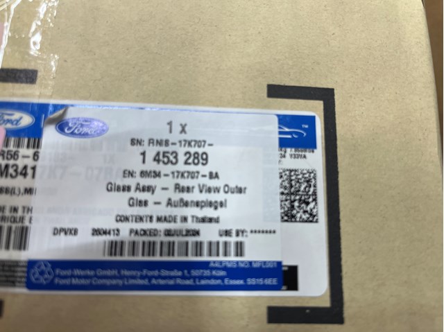 Дзеркальний елемент лівого дзеркала заднього виду 1453289 FORD