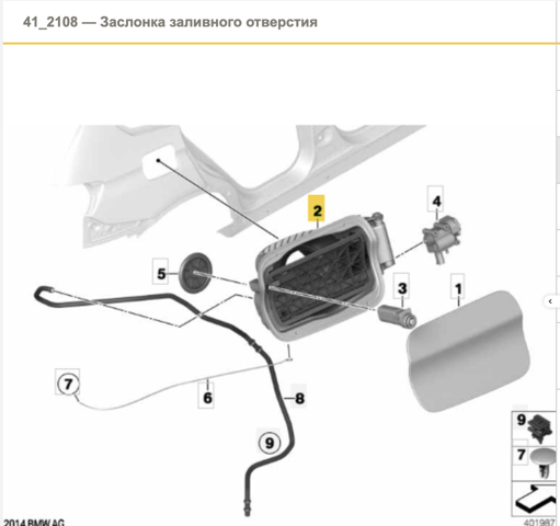 Заливна горловина бензобака 51177213035 BMW