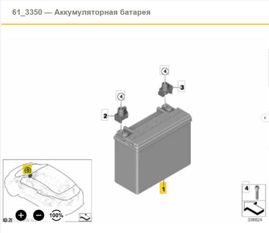 Акумулятор для авто 61219321815 BMW