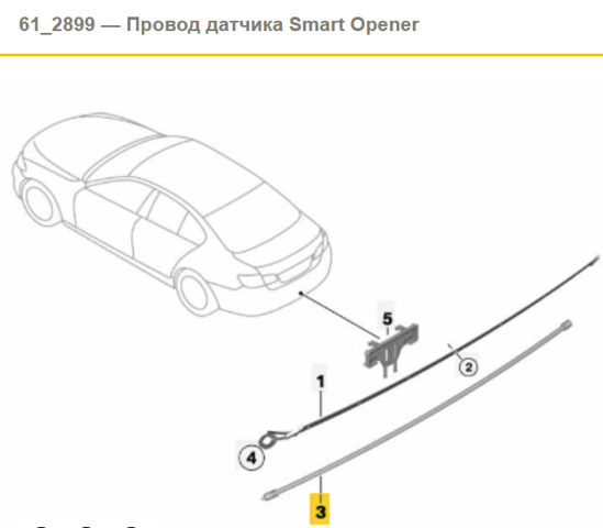 Датчик відкриття кришки багажника/задніх дверей (ляди) 61357391043 BMW