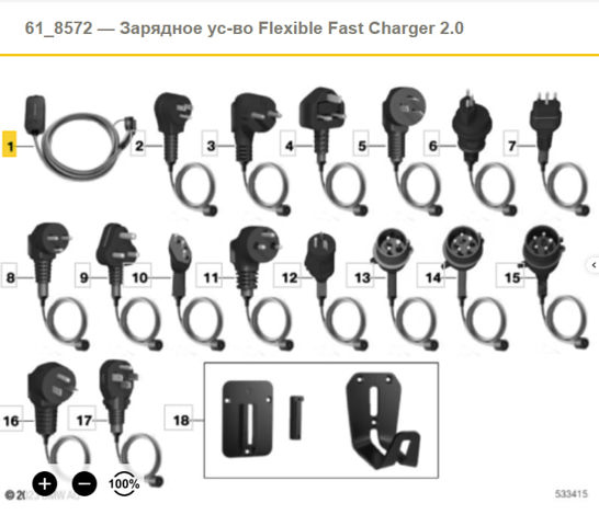 Кабель для заряджання електромобіля 61445A92D00 BMW