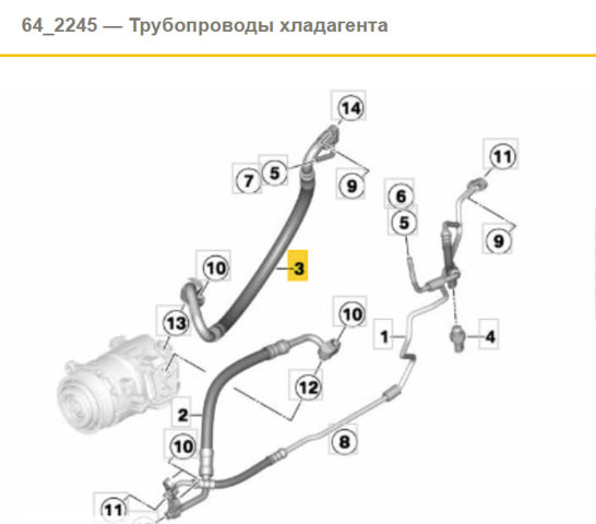 Трубопроводи 64539228236 BMW