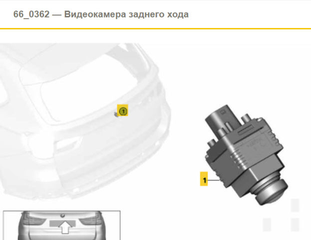 Камера заднього виду 66539475687 BMW