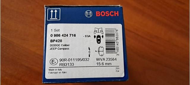 Bosch гальмівні колодки перед. mitsubishi galant vi 96-03, lancer 03- 0986424716