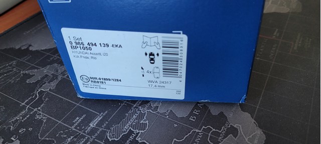 Колодки передні 0986494139 BOSCH