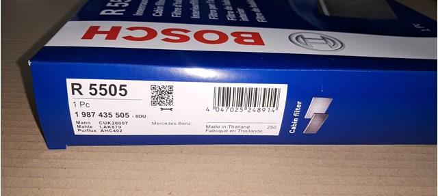 Фільтр салону вугільний 1987435505 BOSCH