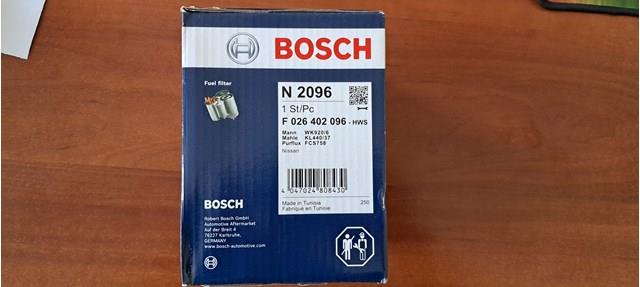 Фільтр паливний F026402096 BOSCH