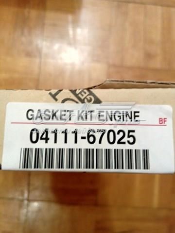 Комплект прокладок двигуна 0411167025 TOYOTA