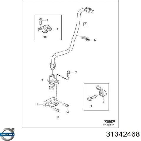Датчик управління двигуном 31342468 VOLVO