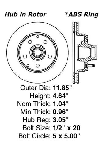 Пр-во ac delco. тормозной диск передний. rwd chevrolet astro 1990-2002/gmc safari 1990-2002 18A417
