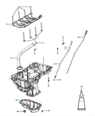 Піддон двигуна 5184407AG CHRYSLER