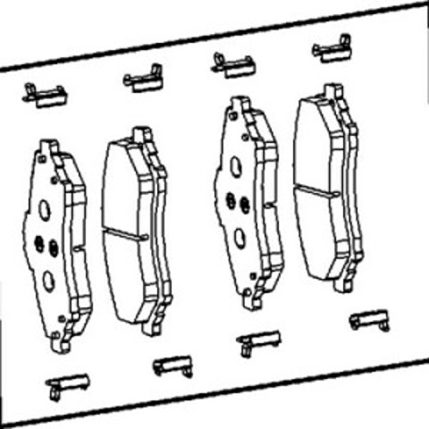 Колодки гальмівні передні, дискові 68068762AA CHRYSLER