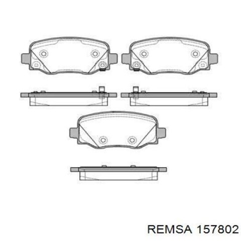 Комплект задніх колодок 157802 REMSA