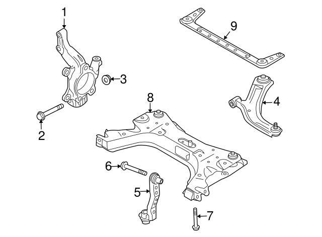 Болт переднього важеля, верхнього 0112501041 NISSAN