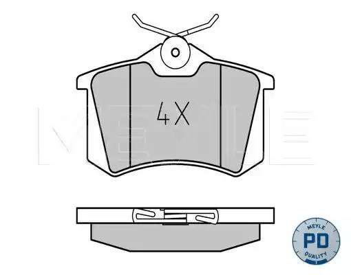 Колодки гальмові задні, дискові 0252096117PD MEYLE