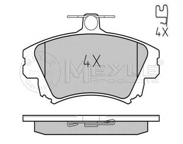 Колодки передні 0252198317 MEYLE
