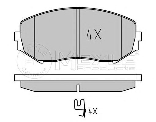 Задні колодки 0252434617W MEYLE