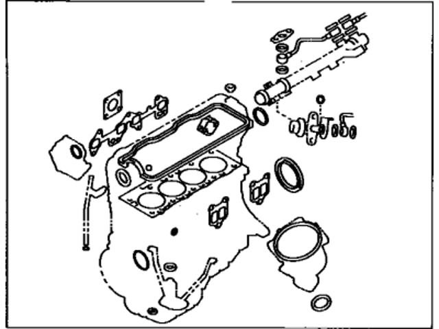 Комплект прокладок двигуна, повний 0411131B52 TOYOTA