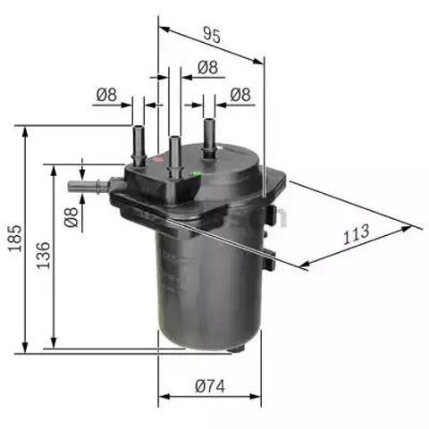 Фільтр-відстійник палива грубої очистки 0450907014 BOSCH