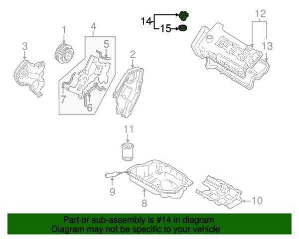 Кришка маслозаливной горловини 045310250A MAZDA