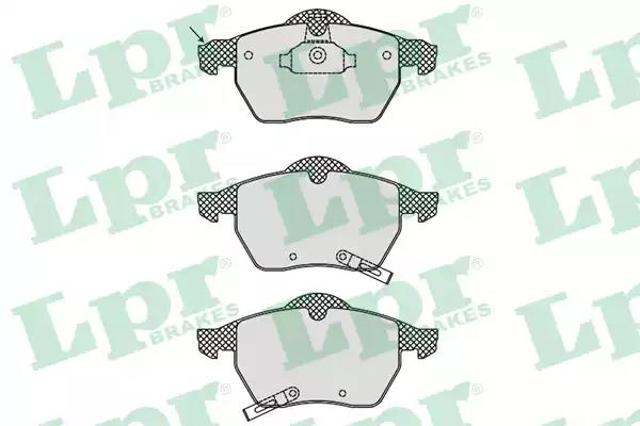 Передні гальмівні колодки 05P812 LPR