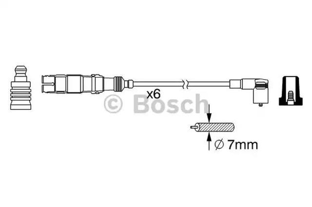Дріт високовольтні, комплект 0986356384 BOSCH