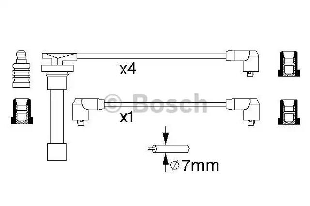 Дріт високовольтні, комплект 0986356703 BOSCH