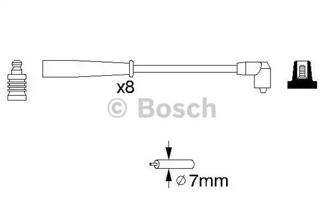 Дріт високовольтні, комплект 0986356707 BOSCH