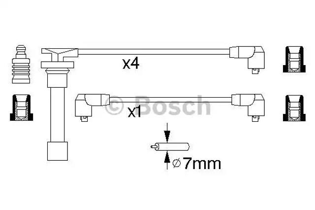 Дріт високовольтні, комплект 0986356799 BOSCH