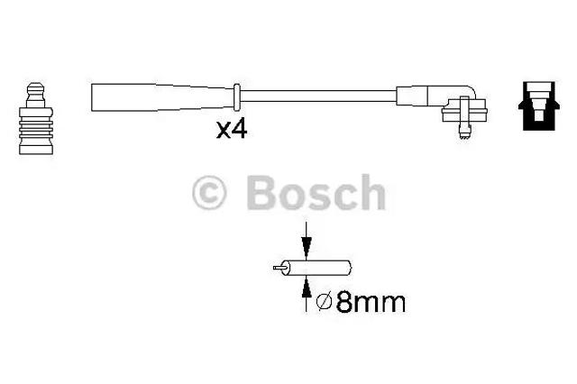 Провід високовольтні, комплект 0986356887 BOSCH