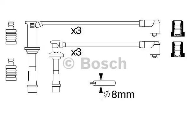 Дріт високовольтні, комплект 0986356966 BOSCH