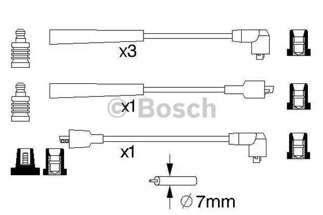 Дріт високовольтний 0986357122 BOSCH