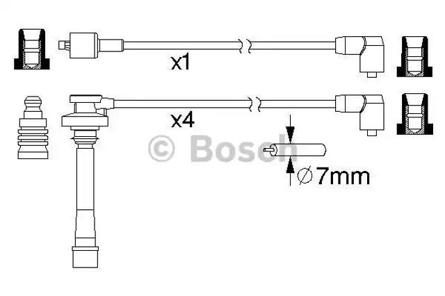 Дріт високовольтні, комплект 0986357197 BOSCH