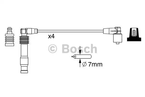 Autooil bosch b228 дроти високого напруги 4шт. opel frontera a 22i 95-98 0986357228