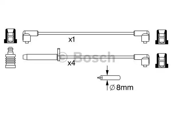 Провід високовольтні, комплект 0986357235 BOSCH
