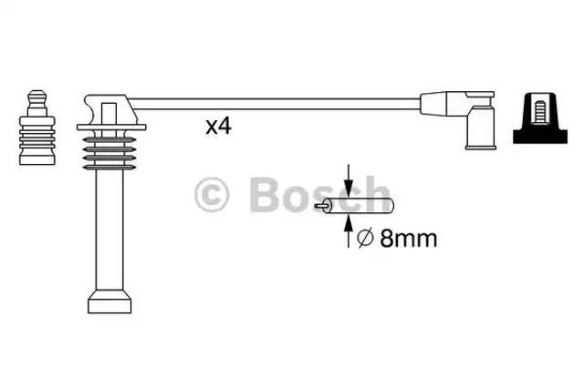 Проводи високовольтні 0986357271 BOSCH