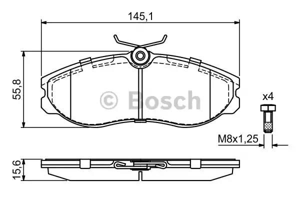 Гальмівні колодки 0986424204 BOSCH
