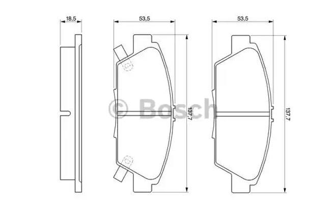 Передні гальмівні колодки 0986424289 BOSCH
