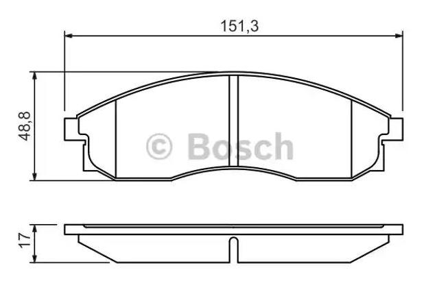 Передні гальмівні колодки 0986424340 BOSCH