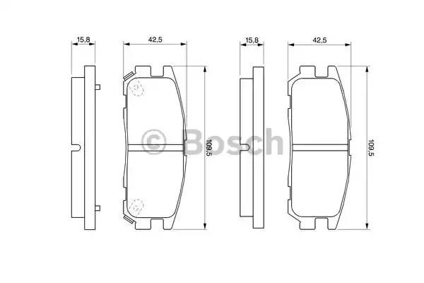 Колодки гальмівні задні, дискові 0986424367 BOSCH