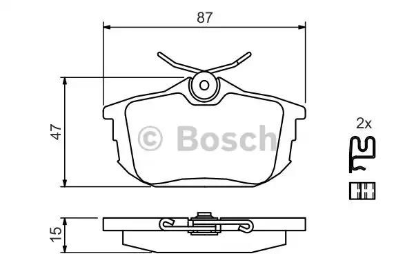 Колодки гальмівні задні, дискові 0986424427 BOSCH