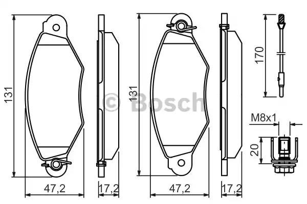 Тормозні колодки 0986424455 BOSCH