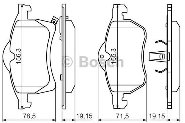 Колодки гальмівні дискові комплект 0986424457 BOSCH