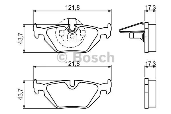 Задні гальмівні колодки 0986424484 BOSCH